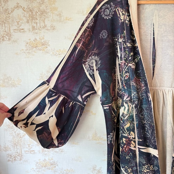 Vintage 90s y2k whimsigoth purple butterfly rhinestone bell sleeve cardigan 2X - Picture 2 of 10